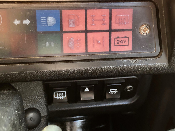 Right of the steering wheel