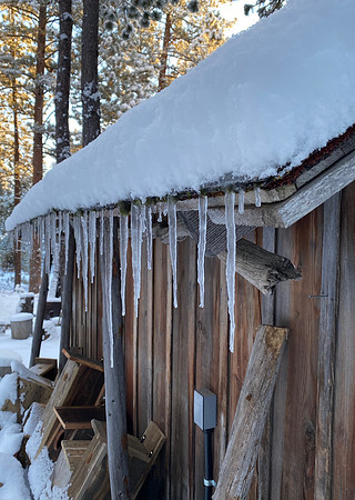 Icicles on the Bunkhouse