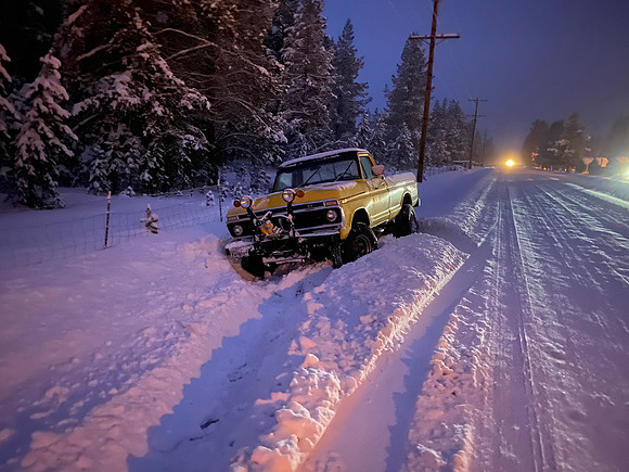 Old Yeller, Yes, the roads are icy.